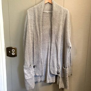 Soft surroundings grey cardigan 100% cotton
